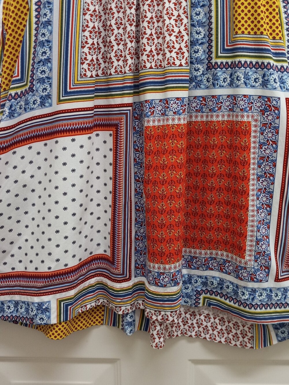 Vermont Country Store Patchwork Dress Medium Boho Cottagecore Prairie Pockets - Picture 7 of 16